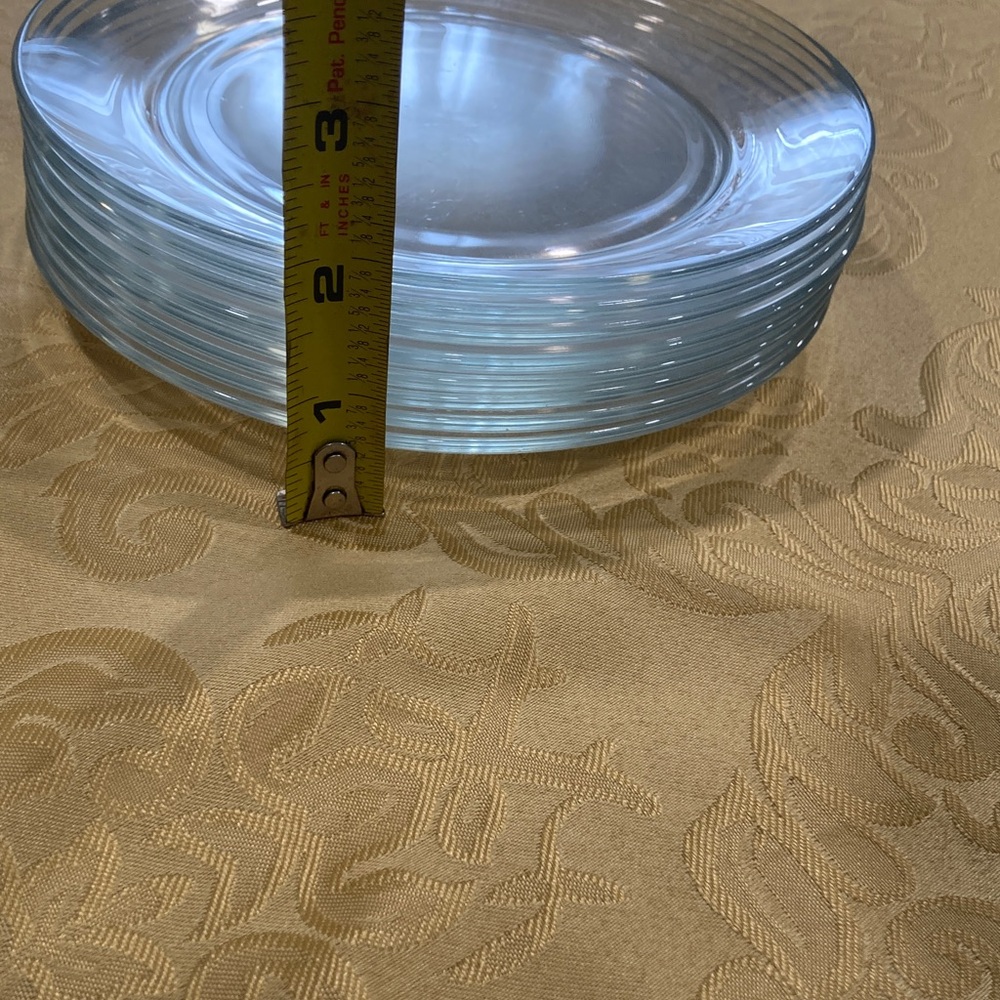 Arcoroc vintage clear glass dessert bread plate very stackable 8 plates